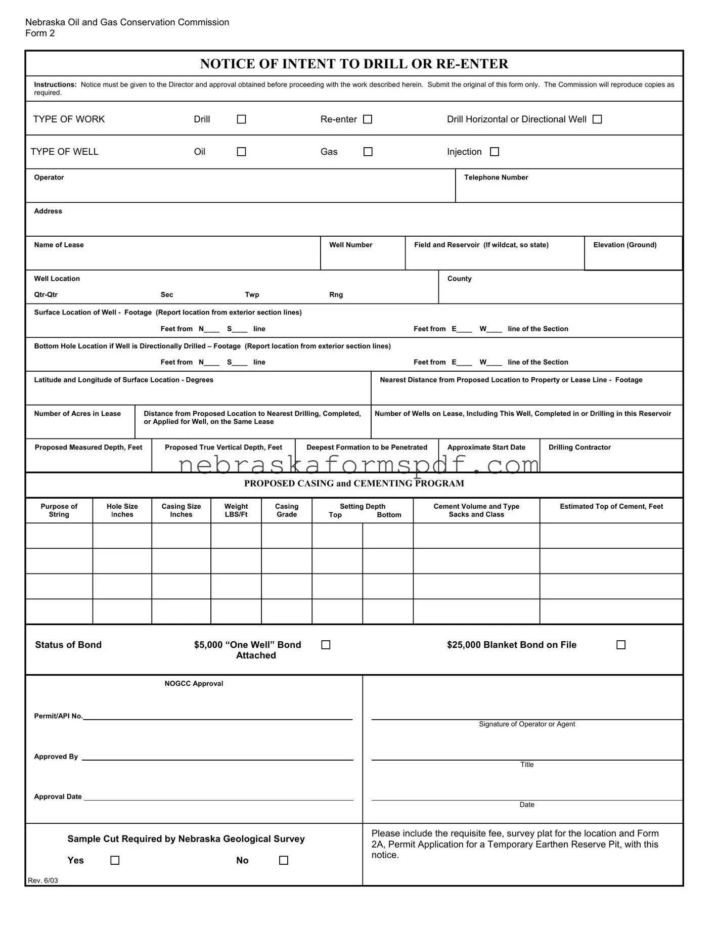 Fill a Valid Nebraska 2 Form