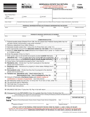 Fill a Valid Nebraska 706N Form